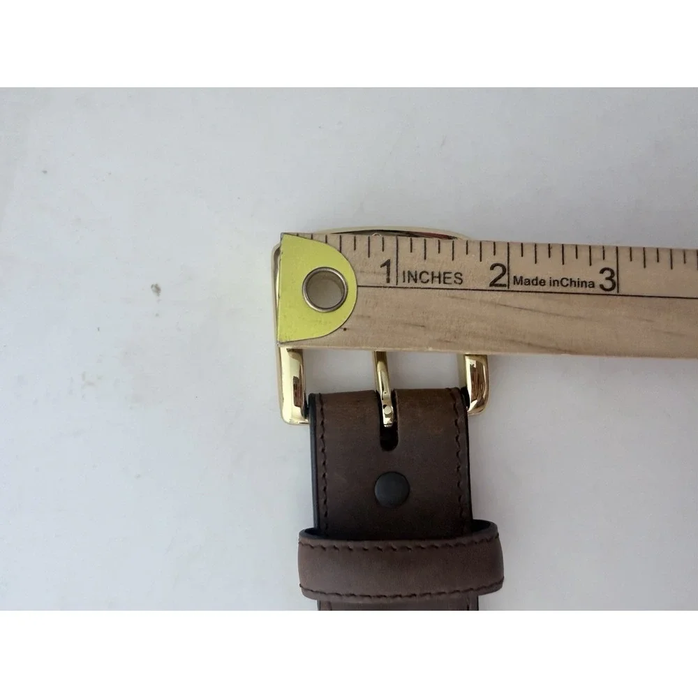 3D Genuine Leather Belt Men's Size 44 Brown Western USA 5600 Casual Work